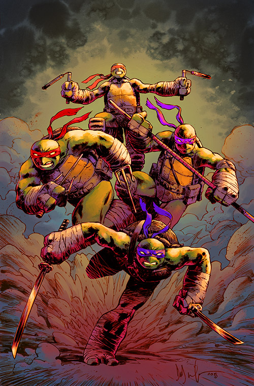 Teenage Mutant Ninja Turtles: Casualty of War - Free Comic Book Day 2019, copertina di Dave Watcher