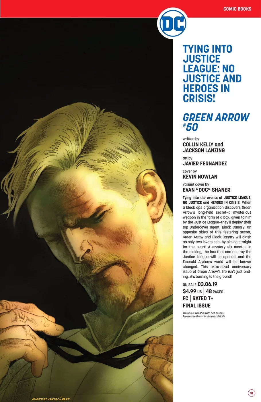 Green Arrow #50, solicitation