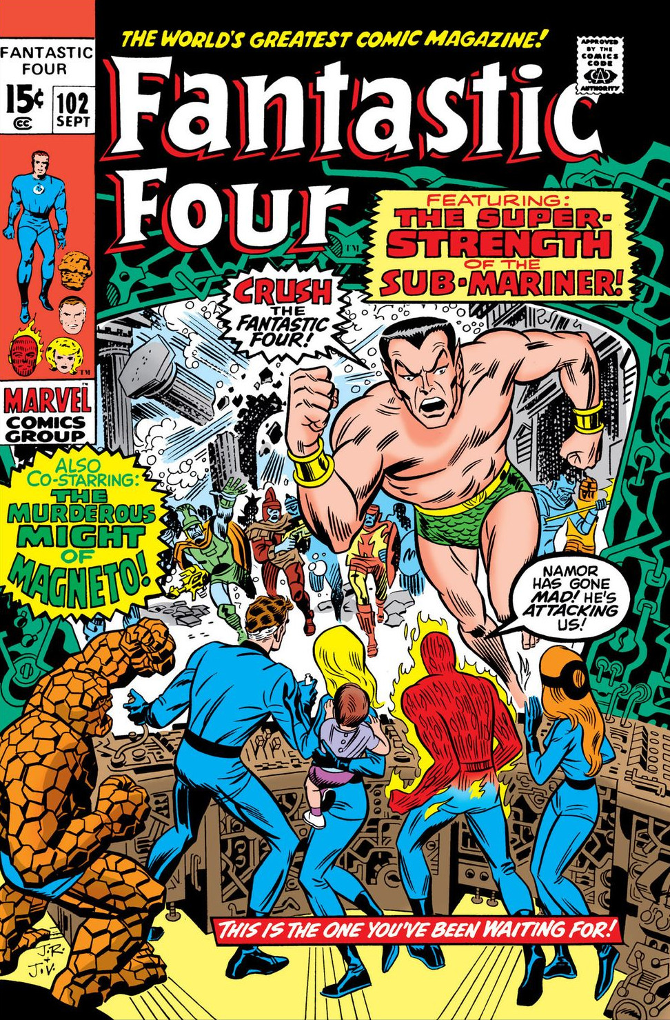 Fantastic Four #102, copertina di John Romita