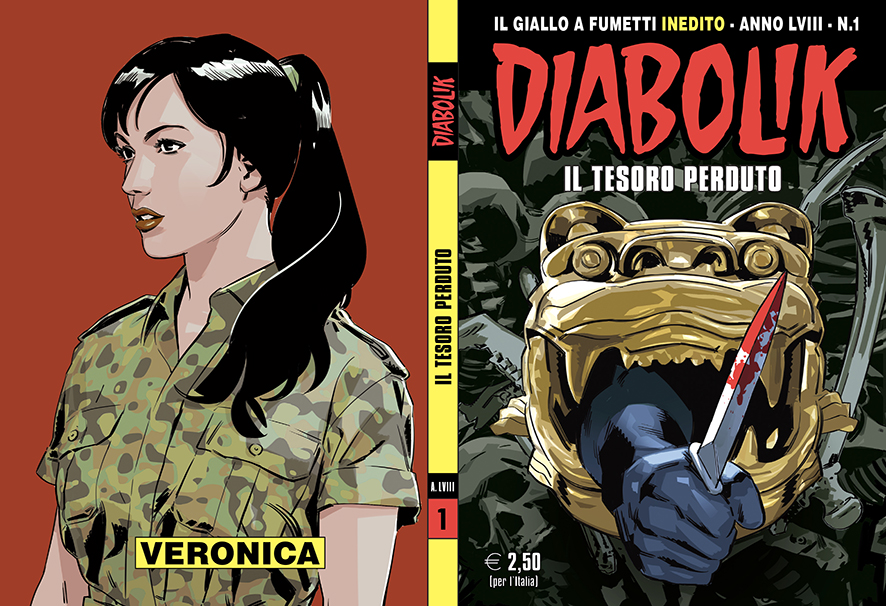 Diabolik Anno LVIII n. 1 – 1° gennaio, copertina di Matteo Buffagni