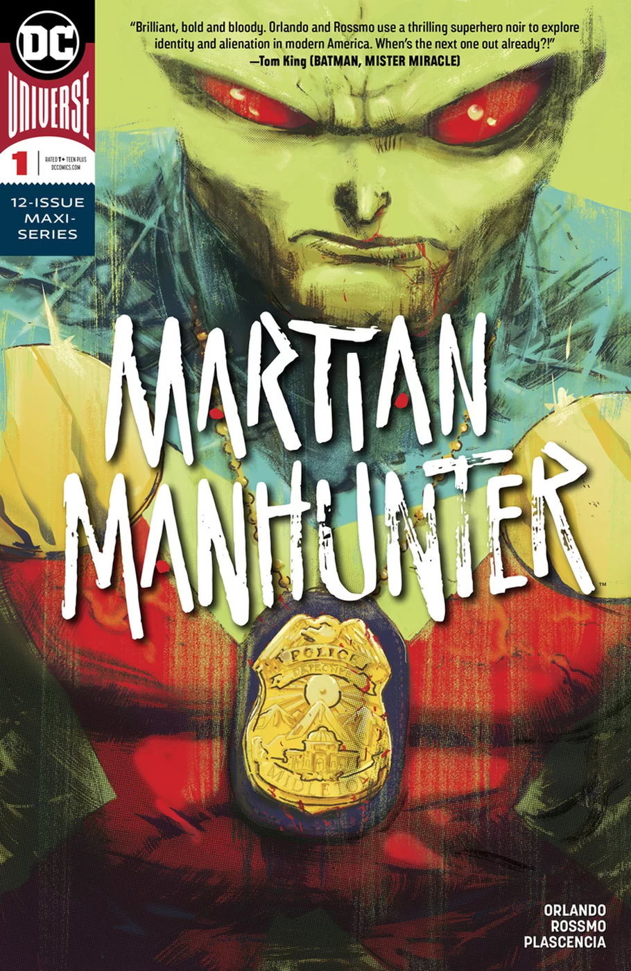 Martian Manhunter #1, copertina di Riley Rossmo