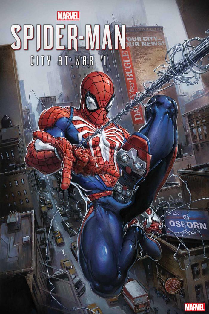 Spider-Man: City at War #1, copertina di Clayton Crain