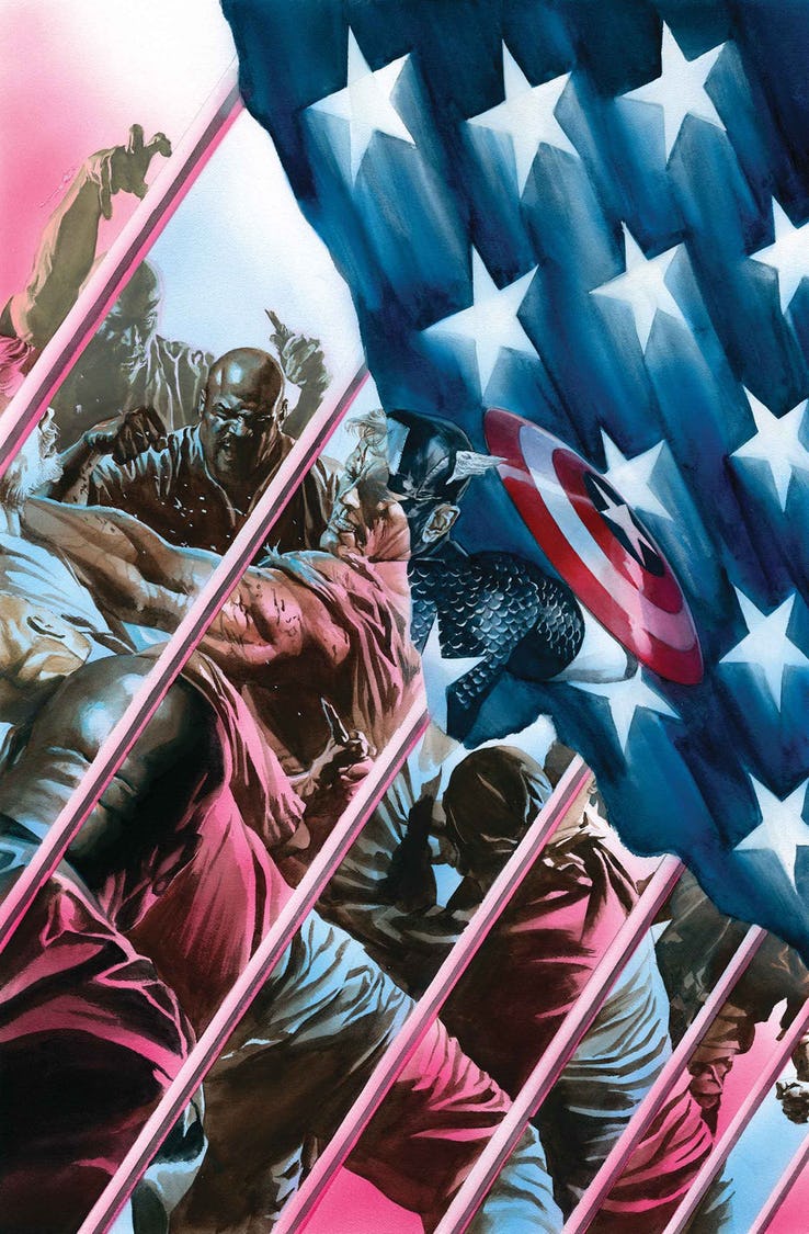 Captain America #9, copertina di Alex Ross