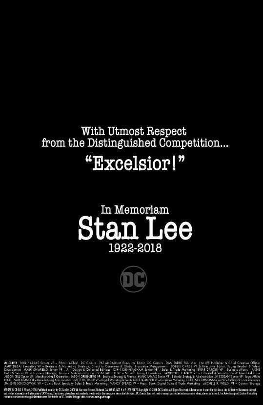 DC Comics 2019: il tributo a Stan Lee