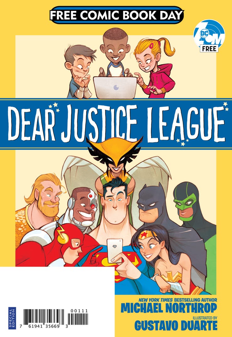 Dear Justice League FCBD Special Edition, copertina di Gustavo Duarte