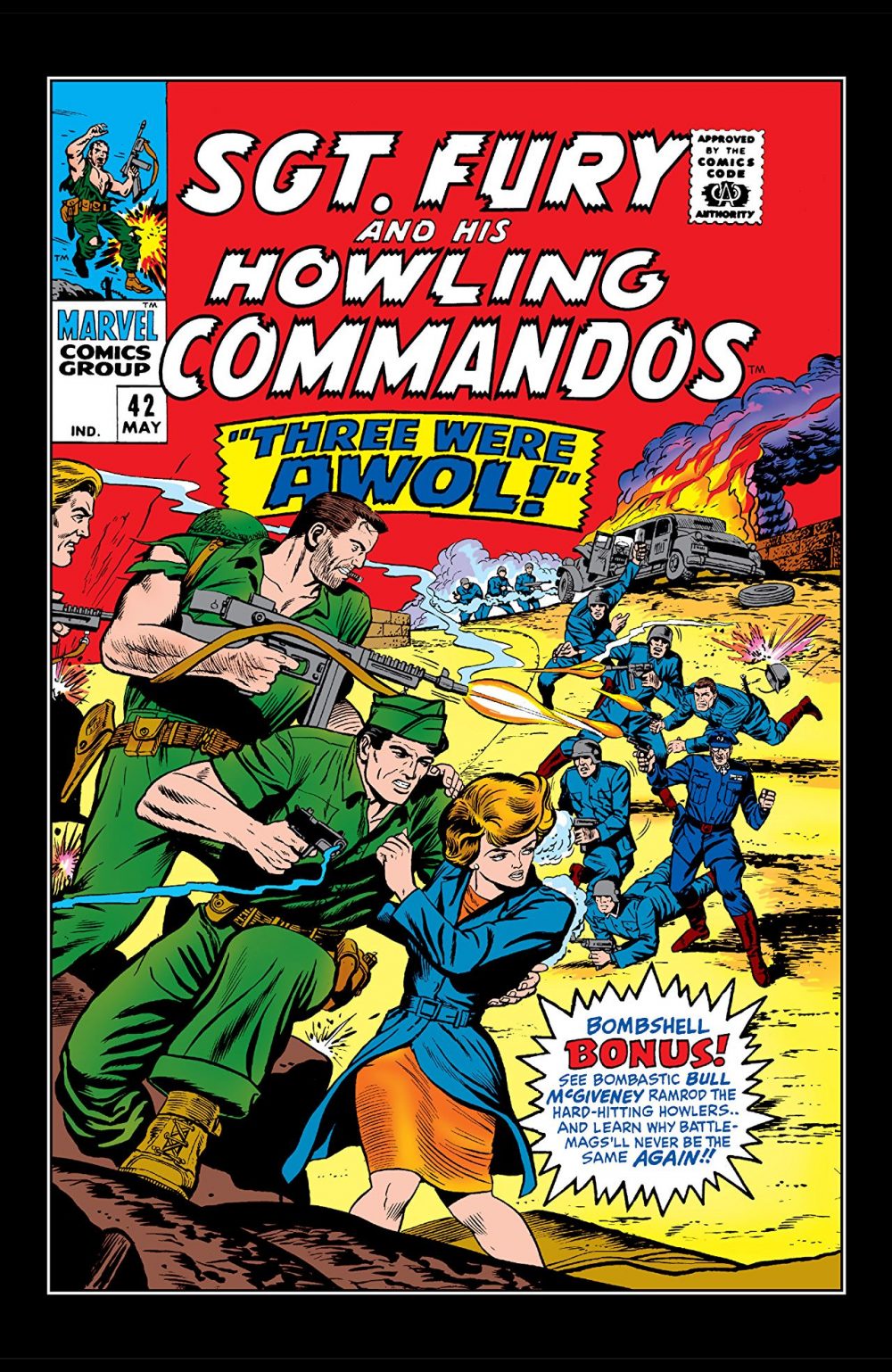 Sgt. Fury and his Howling Commandos #42, copertina di Gary Friedrich