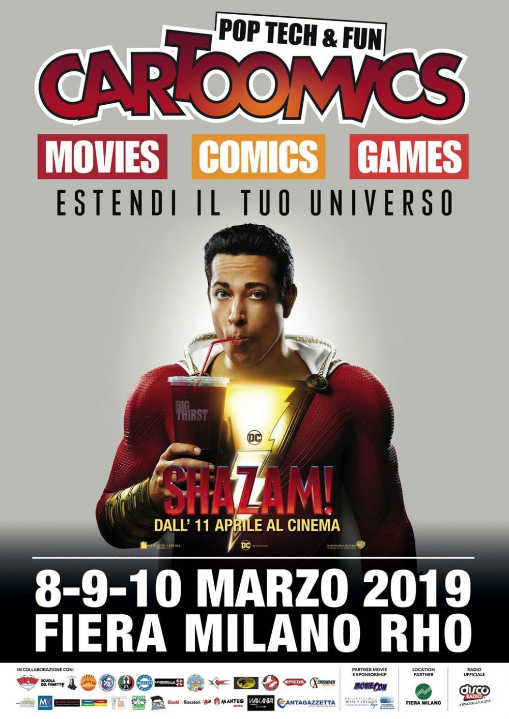 Cartoomics 2019, locandina Shazam!