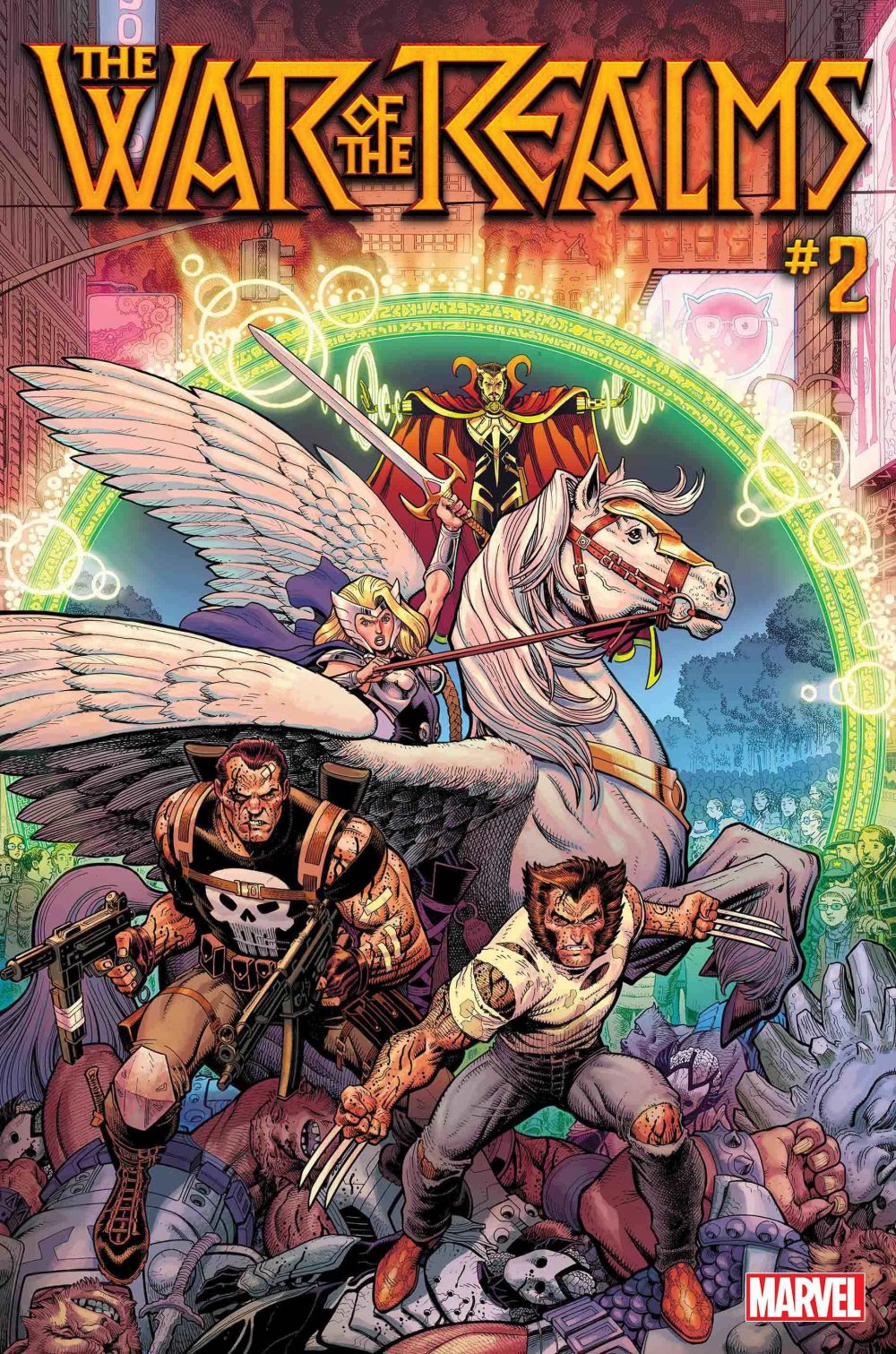 War of the Realms #2, copertina di Art Adams