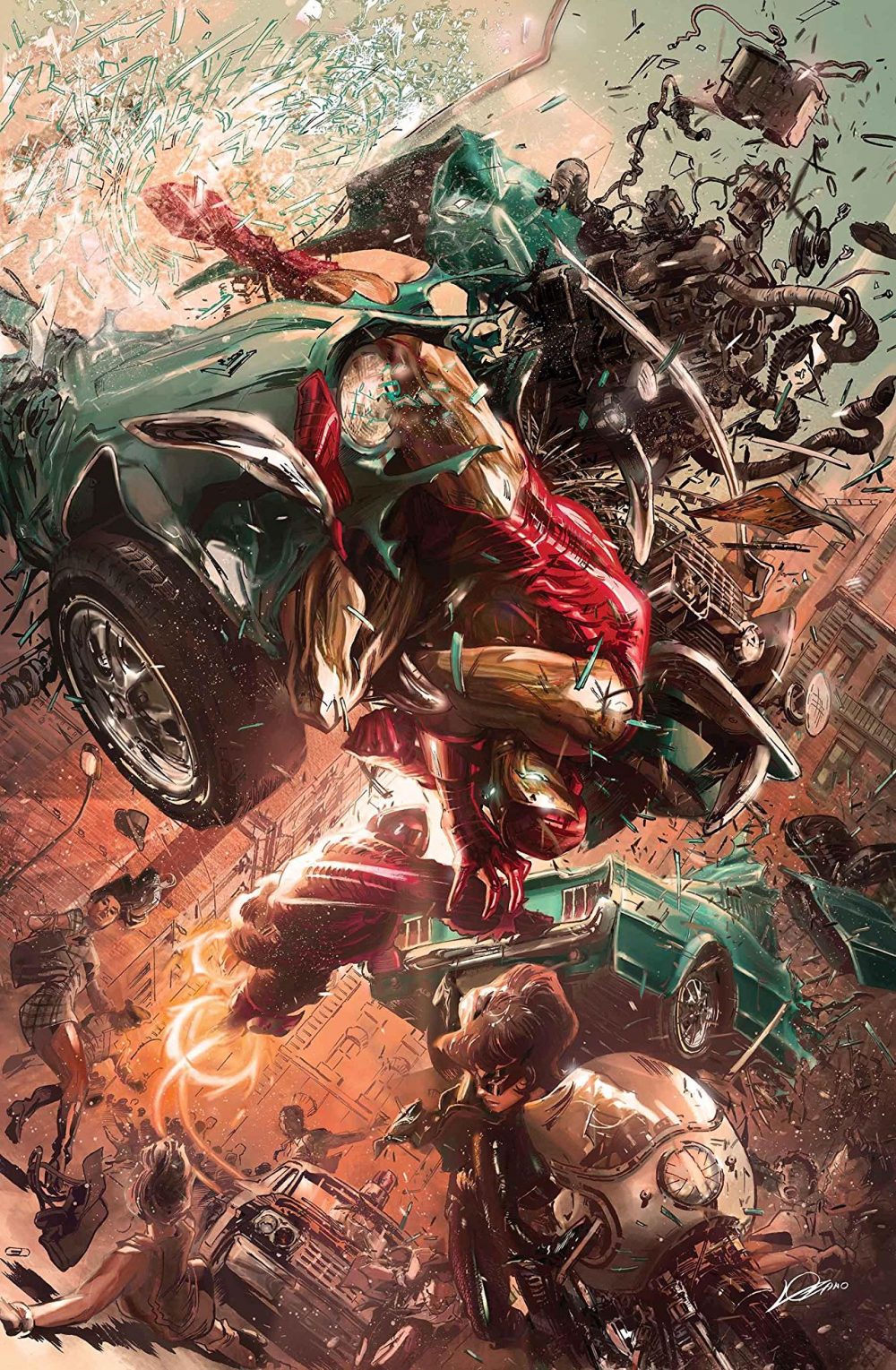 Tony Stark: Iron Man #9, copertina di Alexander Lozano