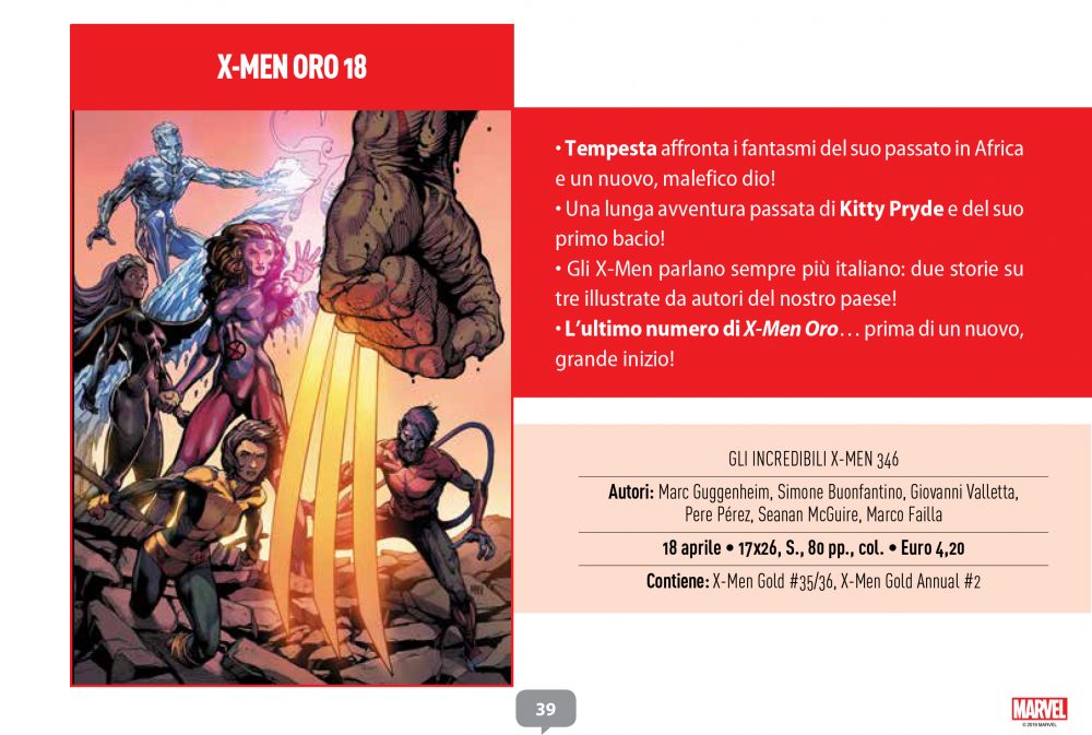 X-Men: Oro 18 su Anteprima