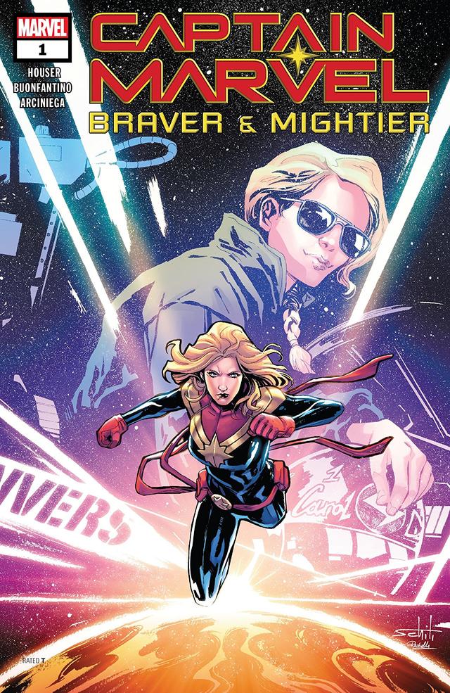 Captain Marvel: Braver and Mightier #1, copertina di Valerio Schiti