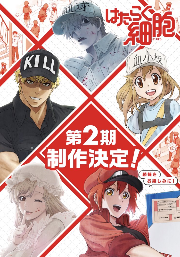 Cells at Work! – Lavori in corpo, annuncio anime stagione 2