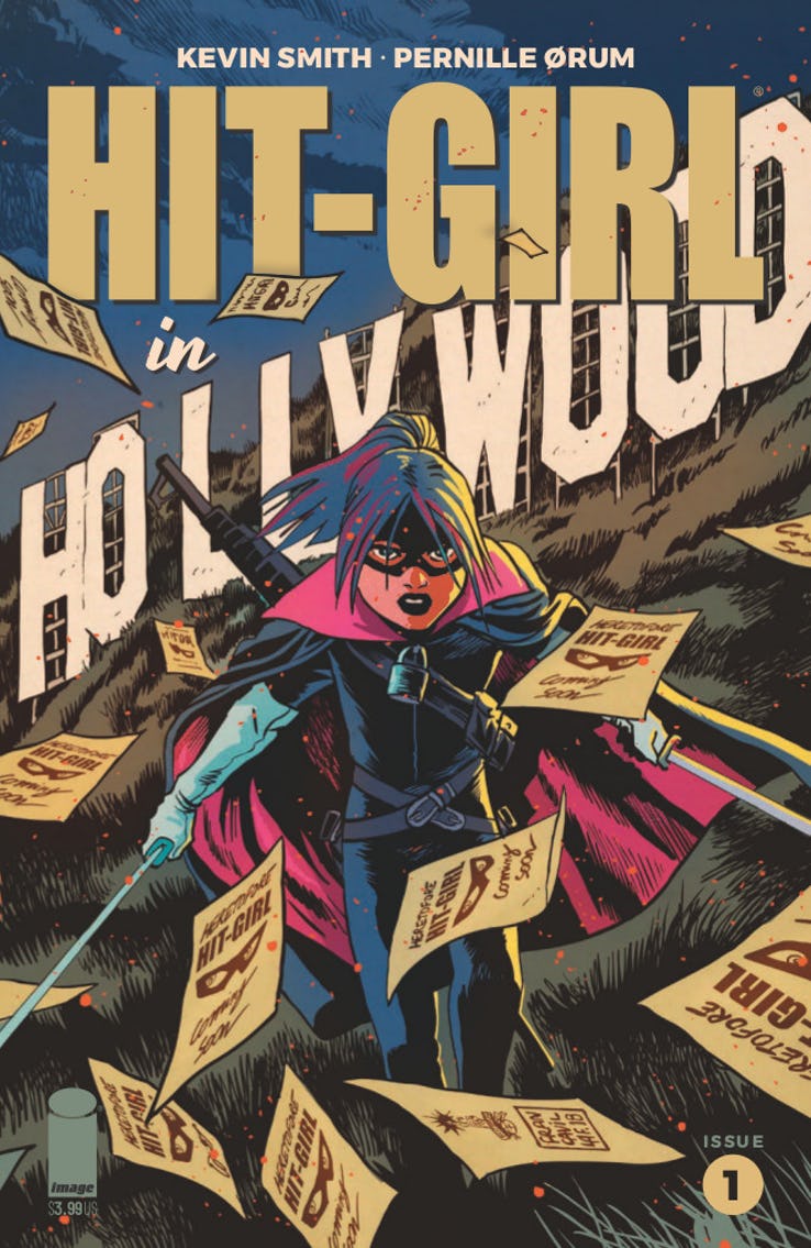 Hit-Girl: Golden Rage of Hollywood #1, copertina di Francesco Francavilla