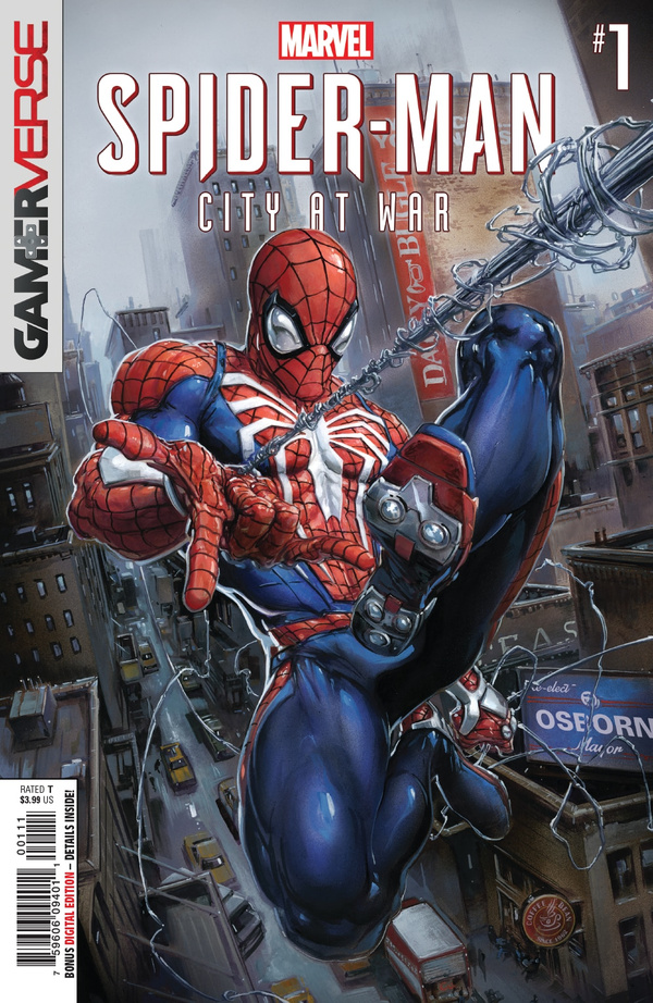 Spider-Man: City at War #1, copertina di Clayton Crain