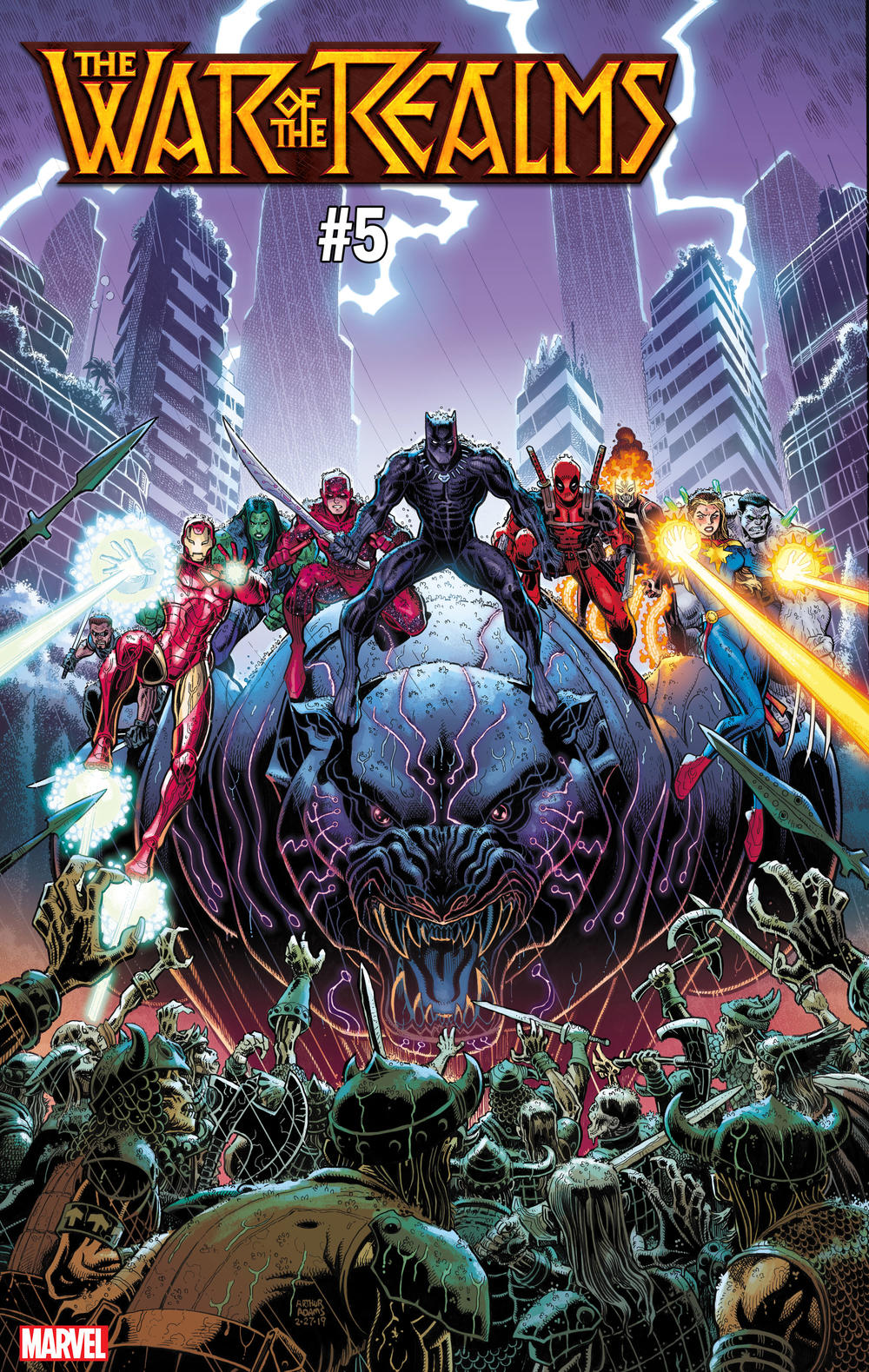 War of the Realms #5, copertina di Arthur Adams