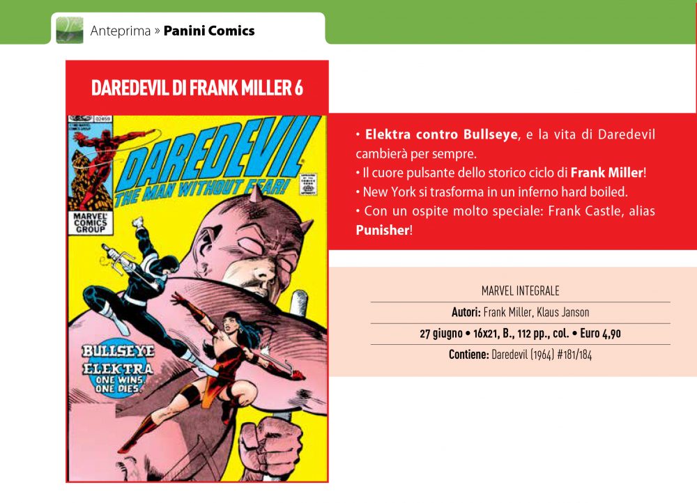 Daredevil di Frank Miller su Anteprima