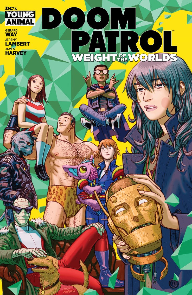 Doom Patrol Weight of the World #1, copertina di Nick Derington