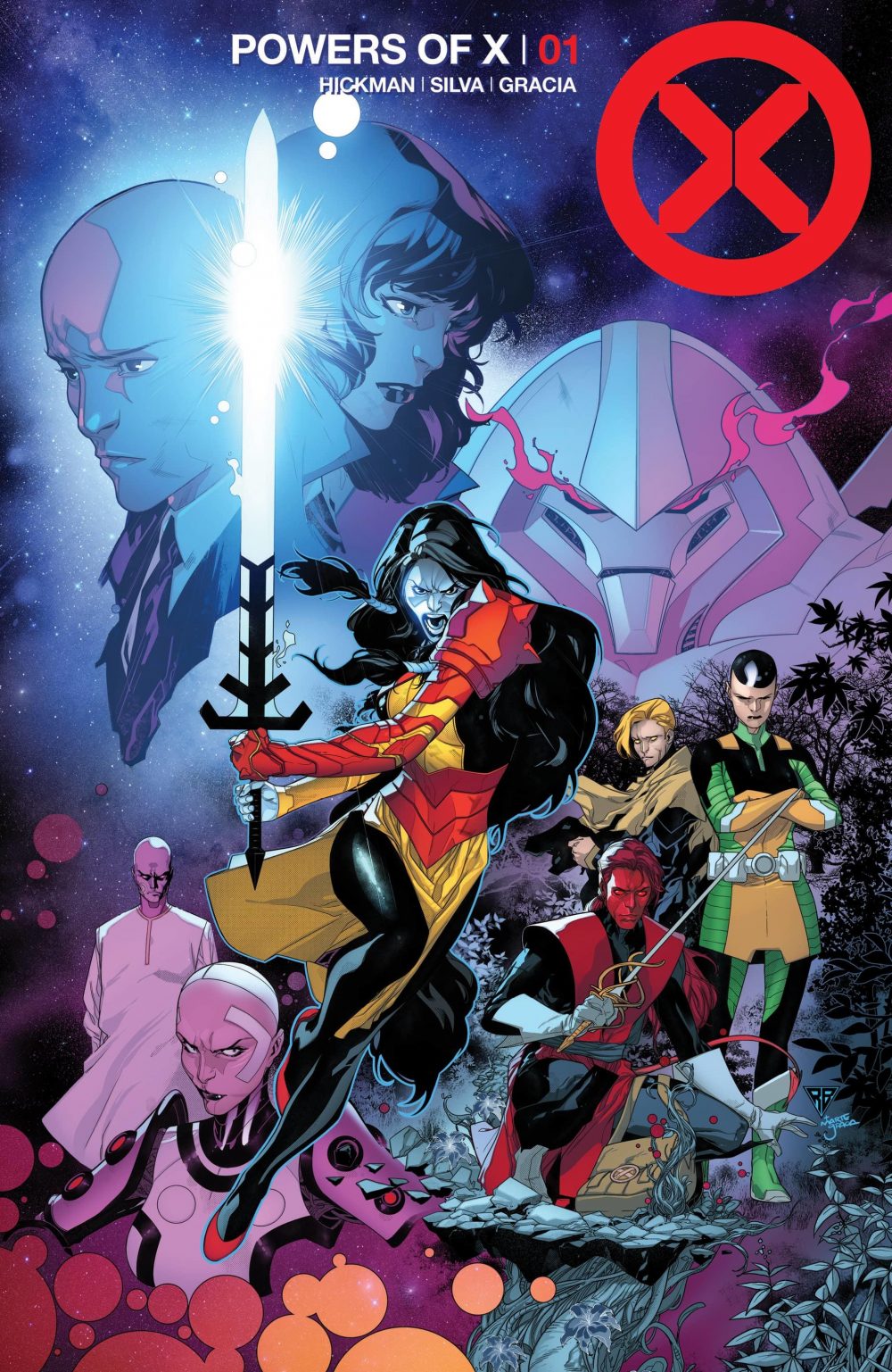 Powers of X #1, copertina di R.B. Silva