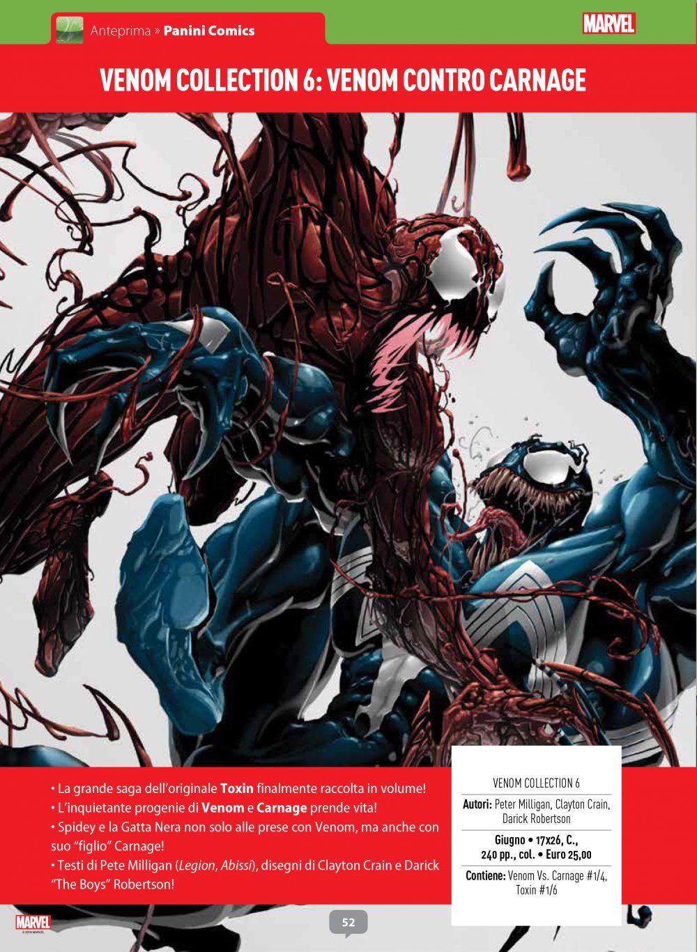 Venom contro Carnage su Anteprima