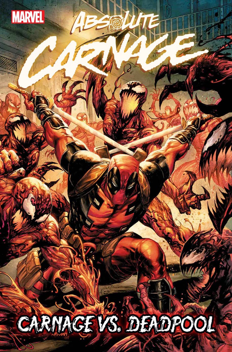 Absolute Carnage vs. Deadpool #1, copertina di Tyler Kirkham