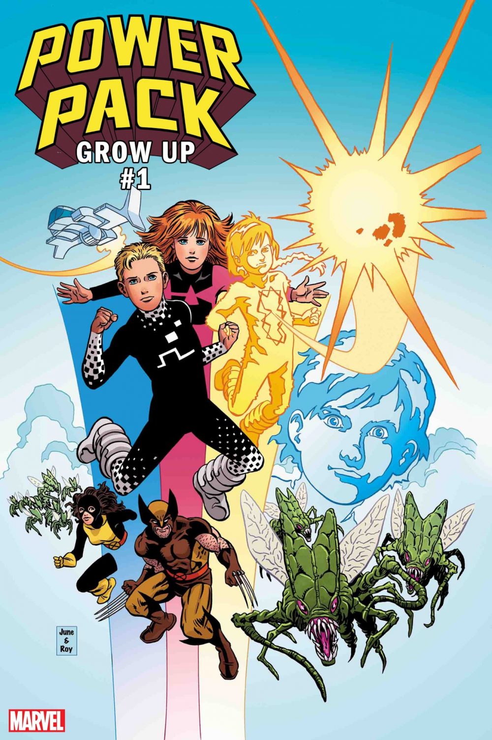 Power Pack- Grow Up #1, copertina di June Brigman