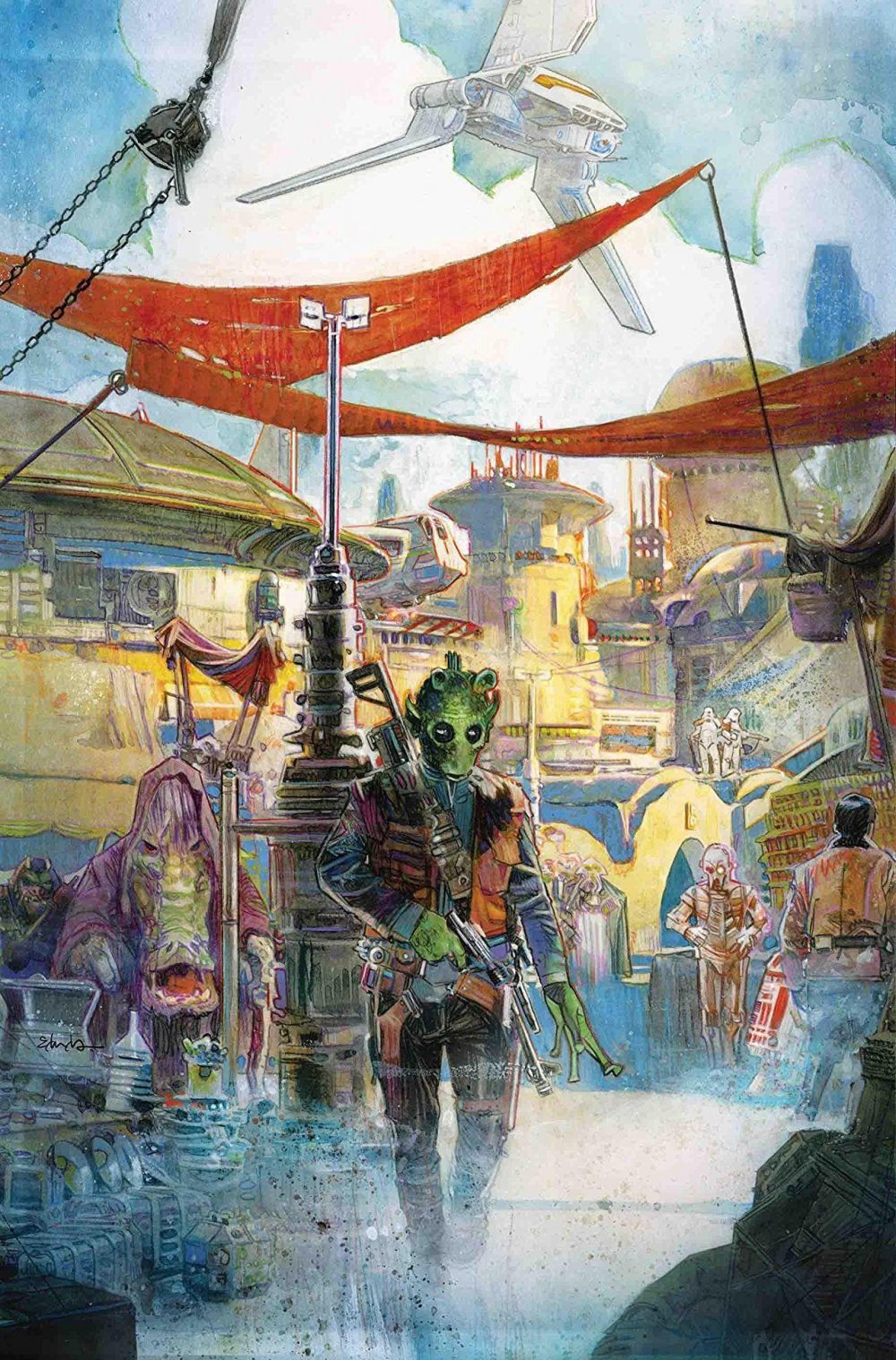 Star Wars: Galaxy's Edge #2, copertina di Tommy Lee Edwards