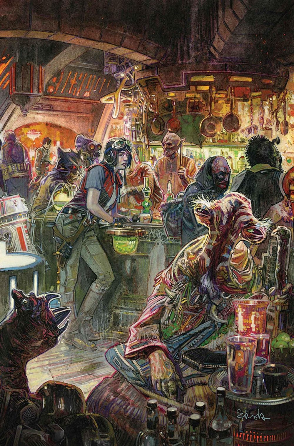 Star Wars: Galaxy's Edge #4, copertina di Tommy Lee Edwards