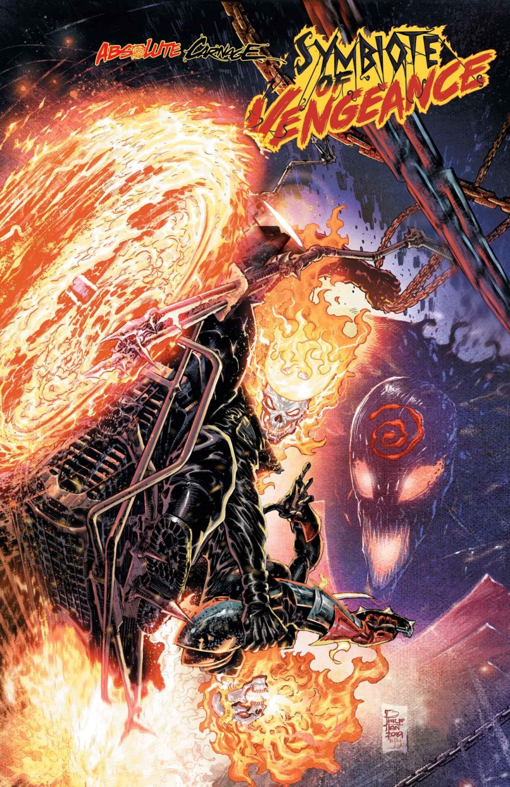 Absolute Carnage: Symbiote of Vengeance #1, copertina di Philip Tan