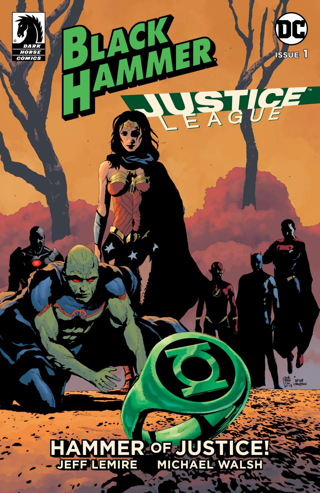 Black Hammer/Justice League: Hammer of Justice #1, variant cover di Andrea Sorrentino e Dave Stewart