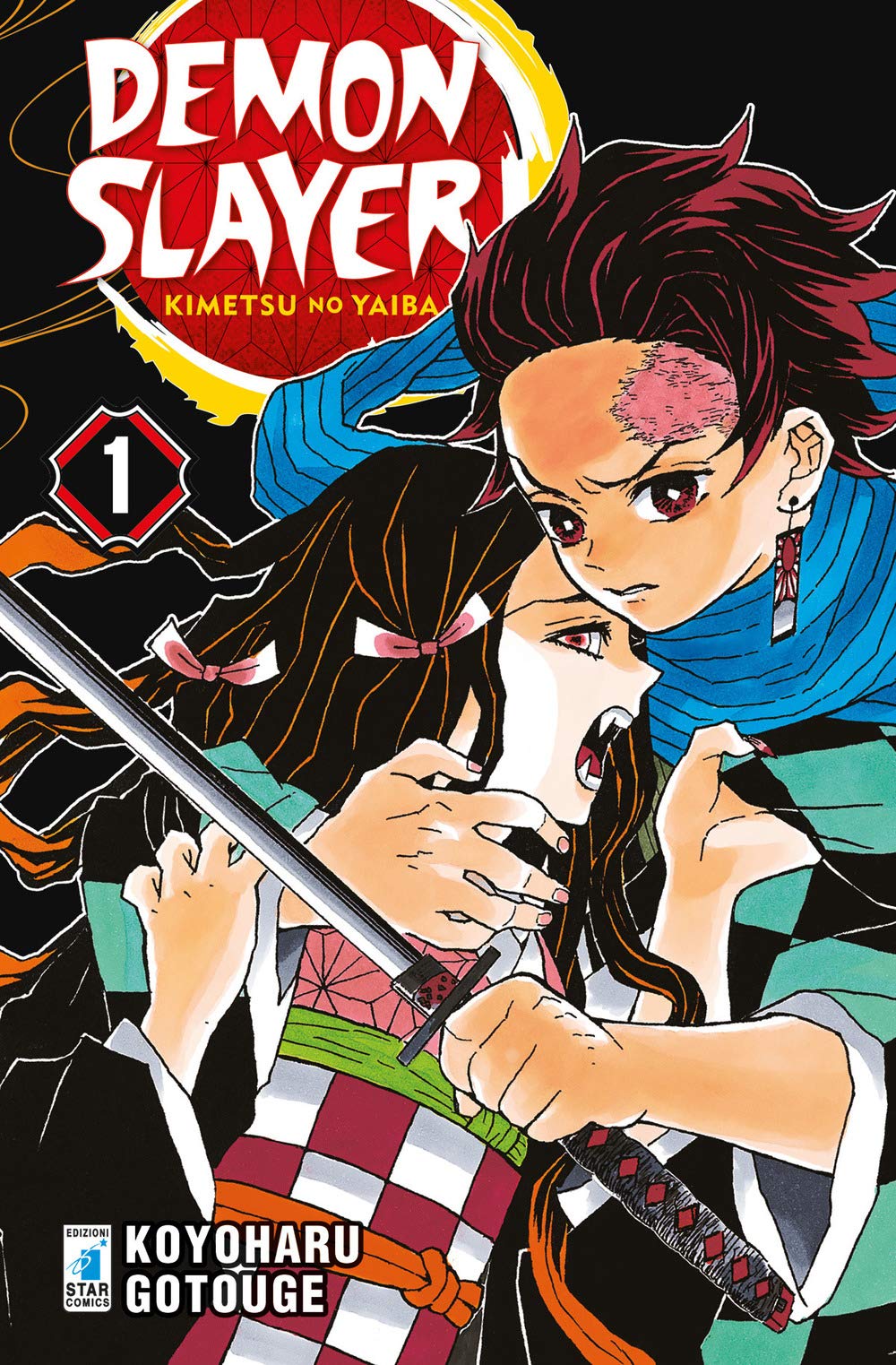 Demon Slayer - Kimetsu no Yaiba 1, copertina di Koyoharu Gotoge