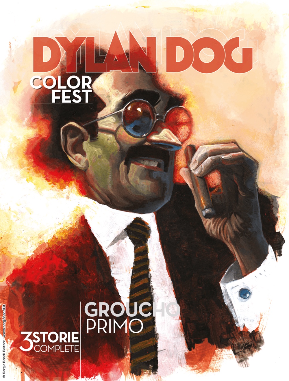 Dylan Dog Color Fest 30: Groucho Primo, copertina di Fabrizio De Tommaso