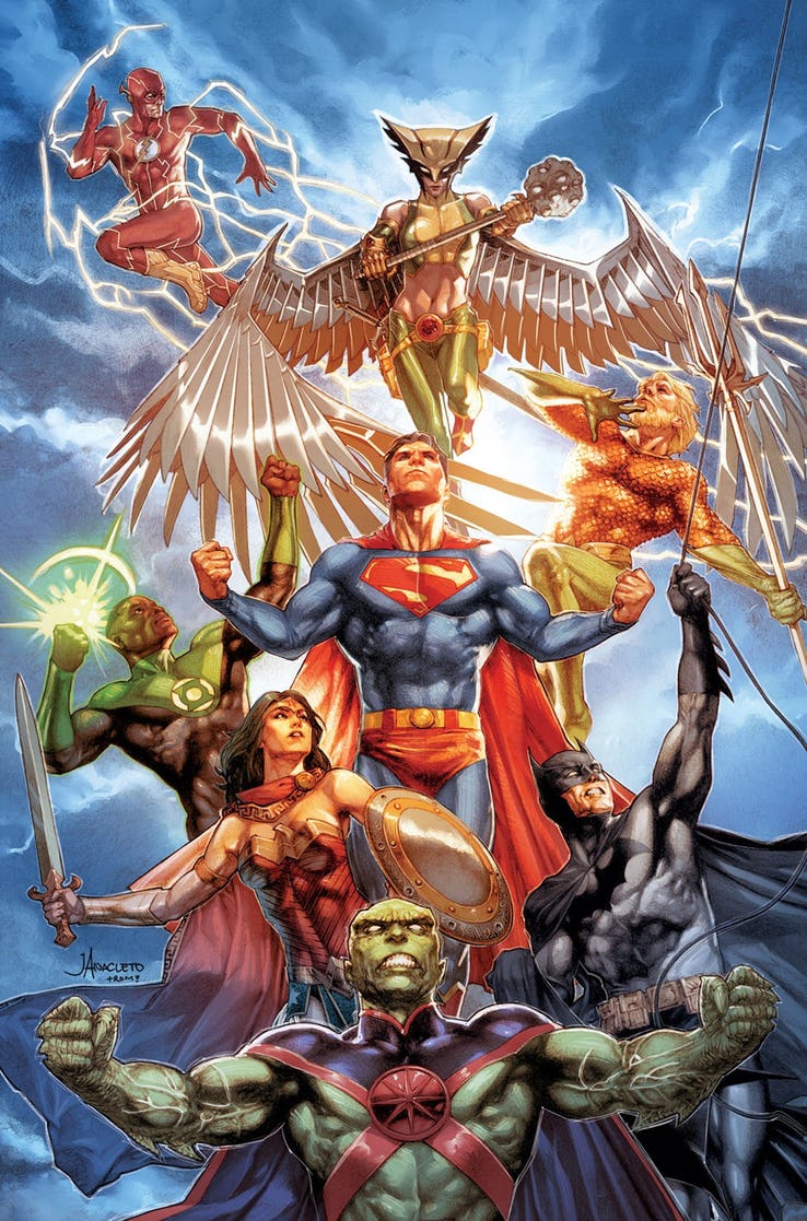 Justice League #30, variant cover di Jay Anacleto