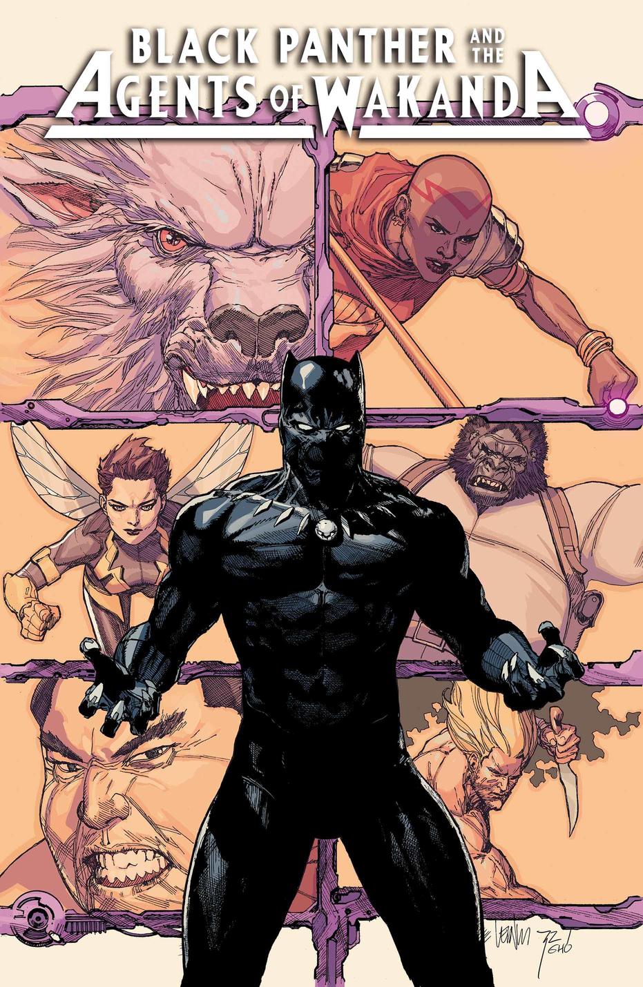 Black Panther and the Agents of Wakanda #01, variant cover di Leinil Yu