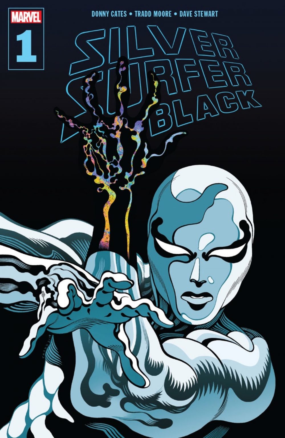 Silver Surfer: Black #1, copertina di Tradd Moore