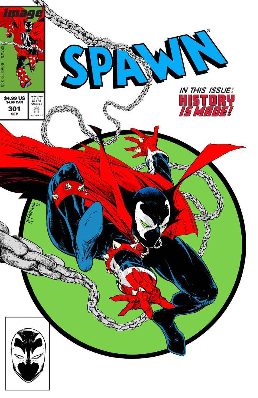 Spawn #301, variant cover di Todd McFarlane