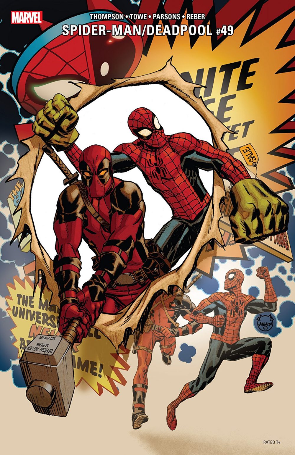 Spider-Man Deadpool #49, copertina di Dave Johnson