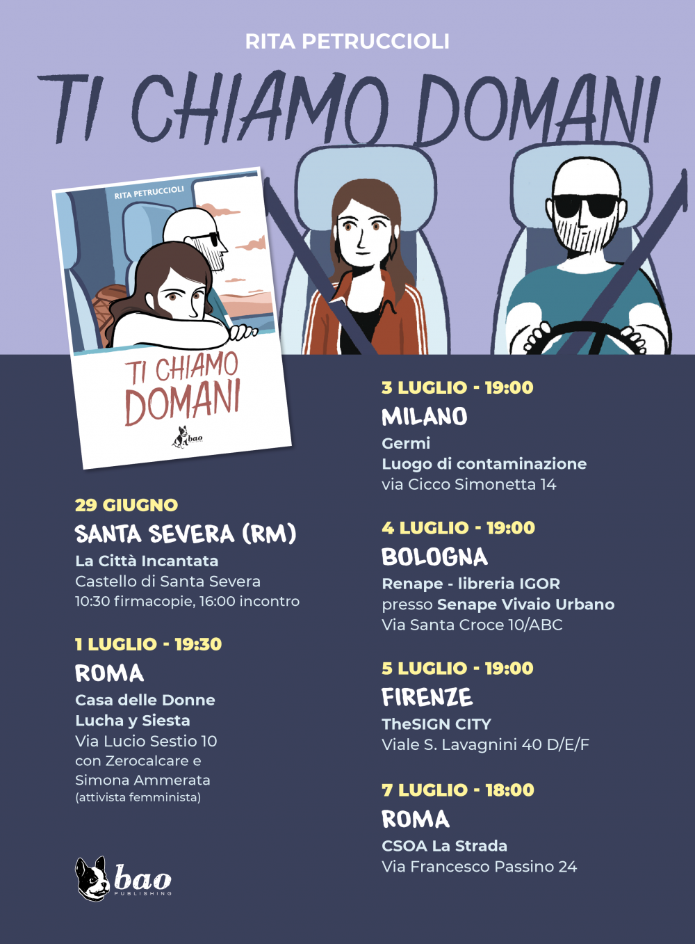 Ti chiamo domani, il tour