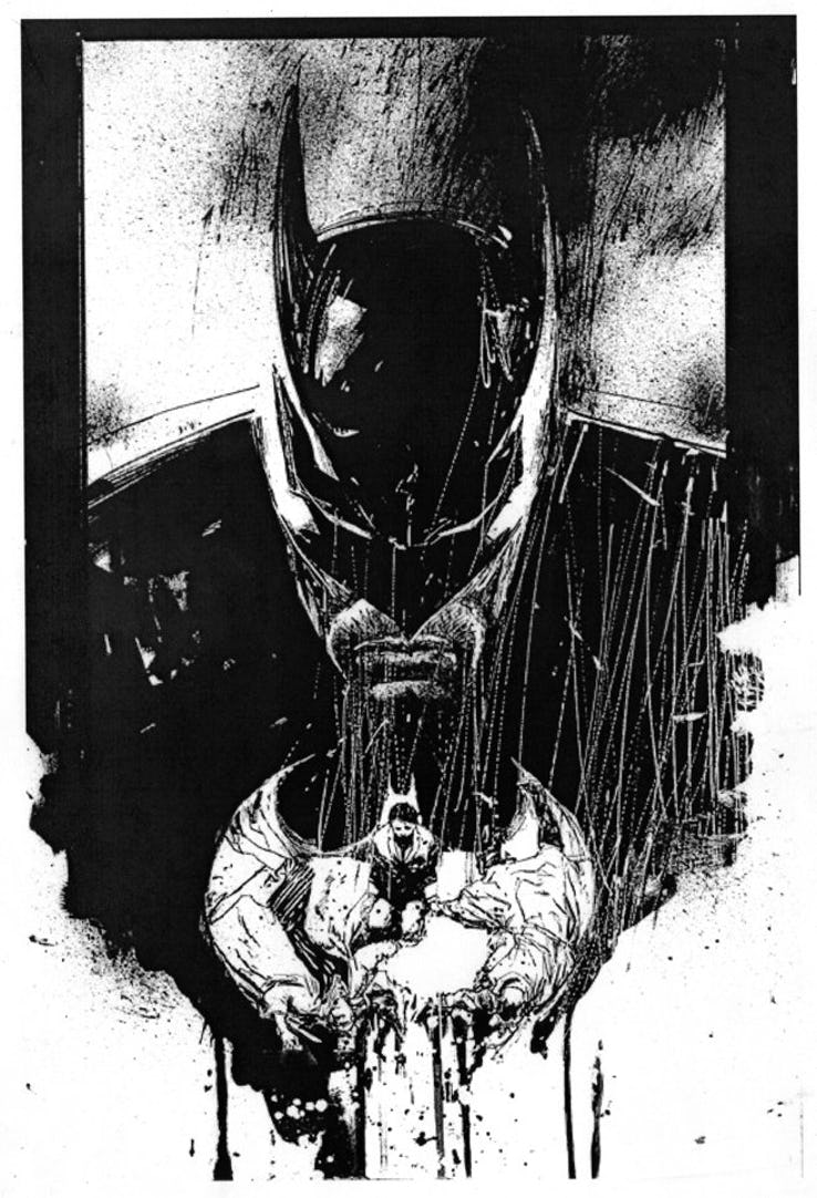 Detective Comics #801, tavola scartata di Bill Sienkiewicz