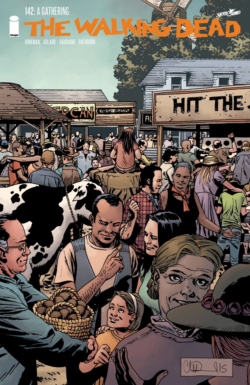 The Walking Dead #142, copertina di Charlie Adlard