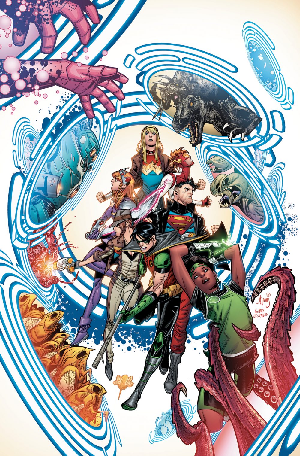 Young Justice #7, copertina di Jonh Timms