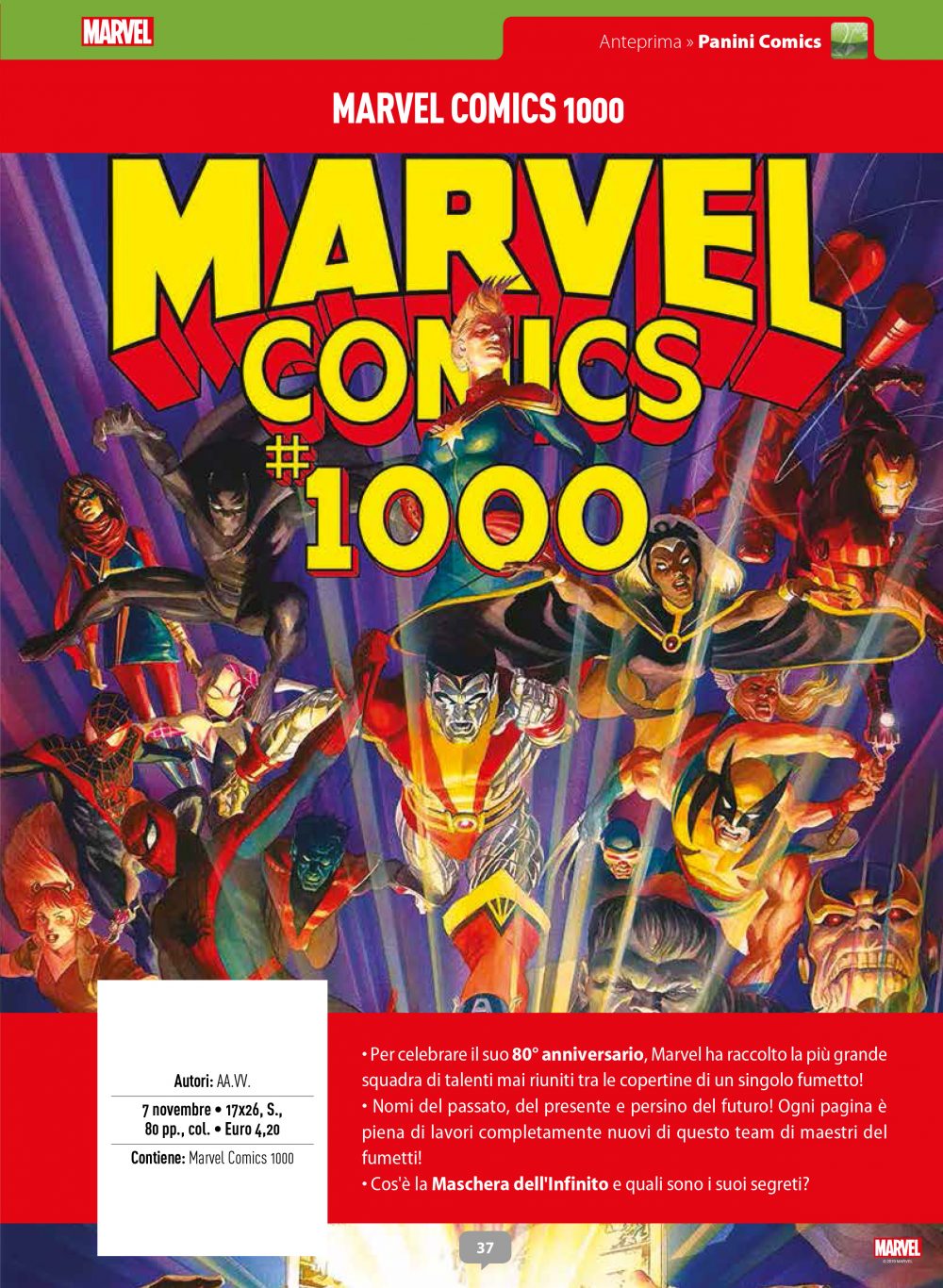 Marvel Comics 1000 su Anteprima