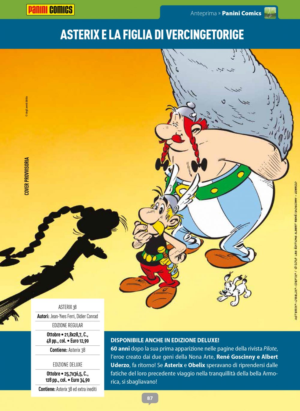 Asterix e la figlia di Vercingetorige su Anteprima