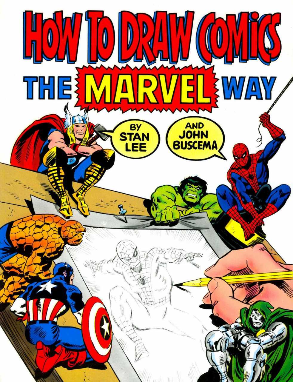 How to Draw Comics the Marvel Way, copertina di John Buscema