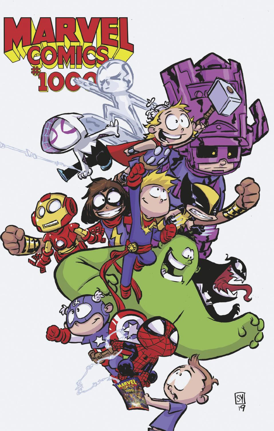 Marvel Comics #1000, variant cover di Skottie Young