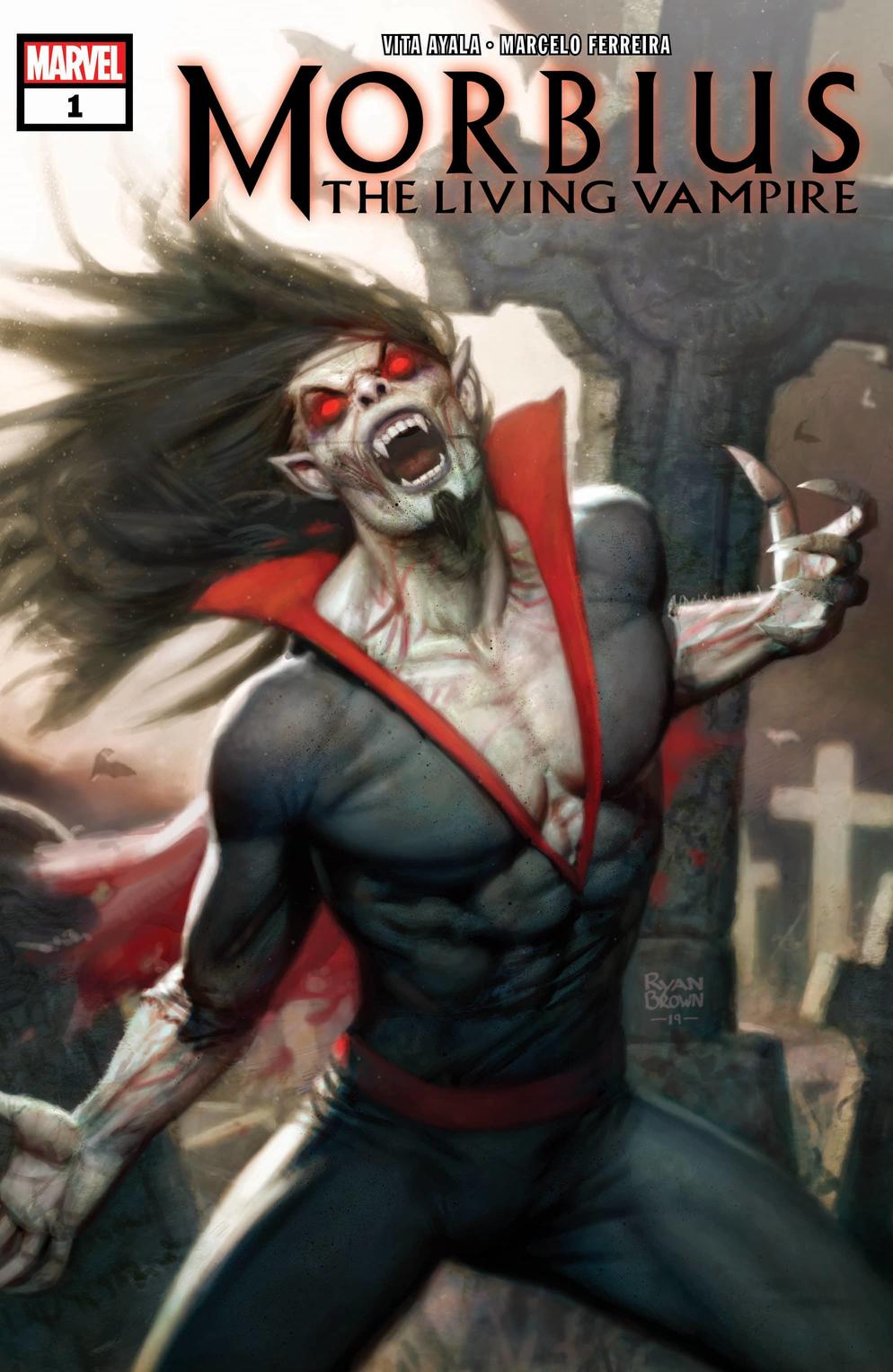 Morbius #1, copertina di Ryan Brown