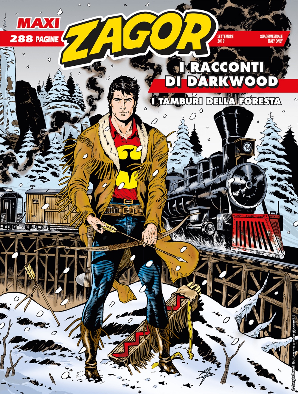 Maxi Zagor 37: I tamburi della foresta, copertina di Alessandro Piccinelli