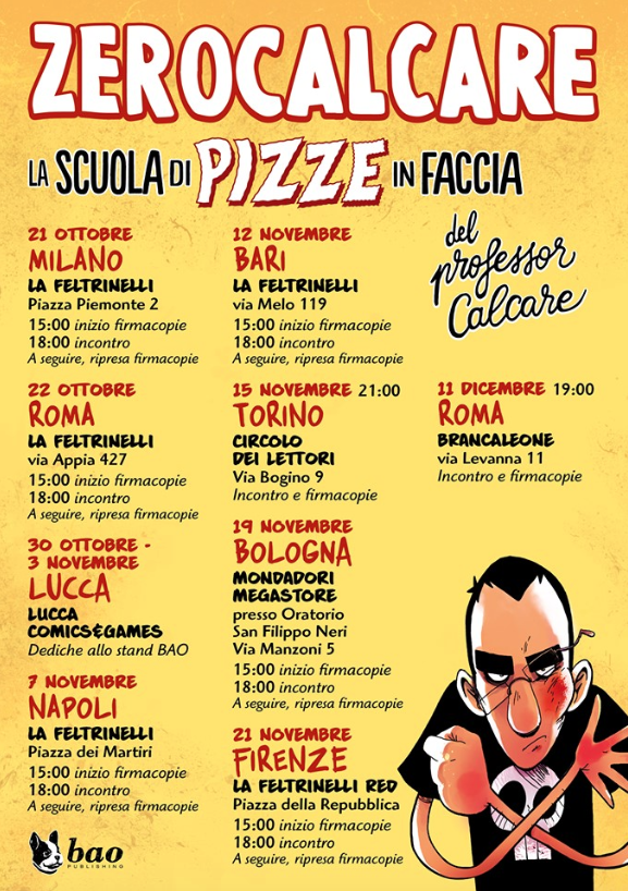 La scuola di pizze in faccia del professor Calcare, il booktour