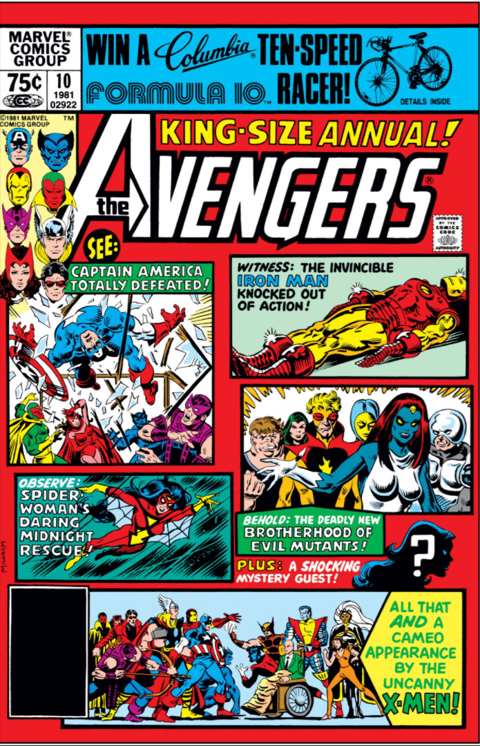 Avengers Annual #10, copertina di Al Milgrom