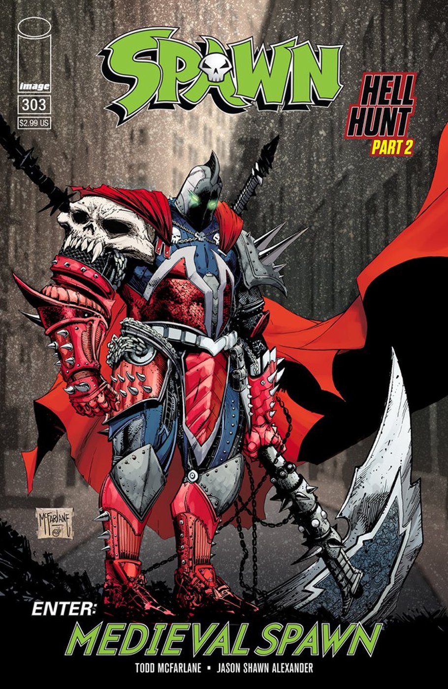 Spawn #303, copertina di Todd McFarlane