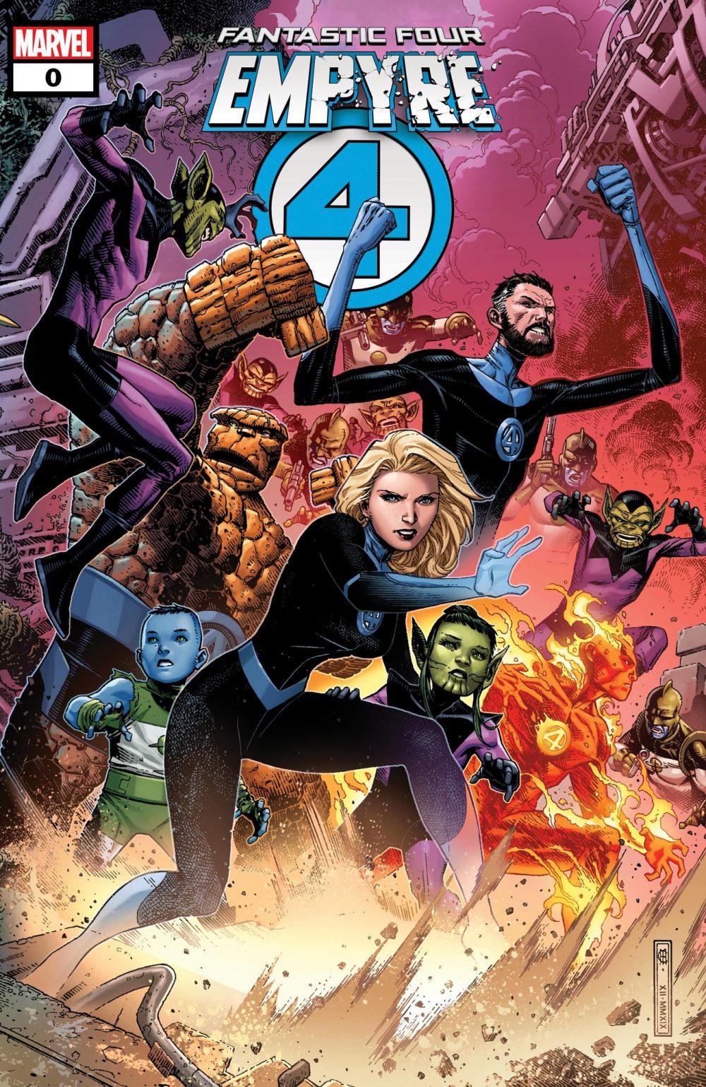 Empyre #0: Fantastic Four, copertina di Jim Cheung